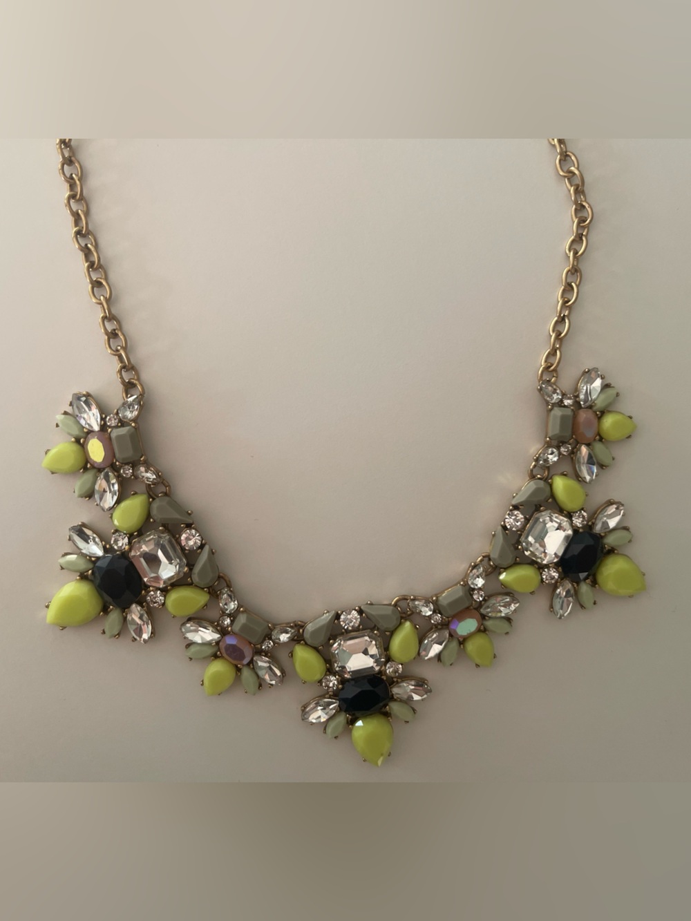 J.Crew Multi-Color Rhinestone Crystal Statement Necklace - Picture 2 of 4